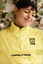 Load image into Gallery viewer, Sunshine- Recycled Neon Yellow Cropped Windbreaker
